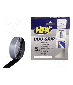 DG2502 Tape: hook and loop; W: 25mm; L: 2m; Thk: 5.4mm; black; max.93°C C8mIGhoh4HU2RcpTPCH_Bhl4TsmJD61Y8MtAR-udlWs