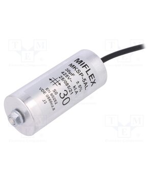 1150VW630J-D8L Capacitor: polypropylene; motors, run; 30uF; 425VAC; Ø45x105mm Wz69CSWCrzu5hyTnJBCb6jrLaTFibYFhXeR6nCikC_o