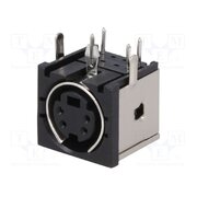 MDC-204 Connector: DIN mini; socket; female; PIN: 4; THT; angled 90° Ls4YKeE0B_Fp_DmsoqrSXqhKNepZKmRF13DO1onXGGE