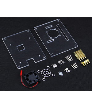 Caurspīdīgs akrila korpuss ar dzesēšanas ventilatoru Raspberry Pi 3/2/B/B+

 IDEH06K+2.jpg