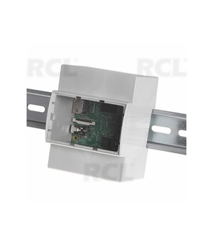 Raspberry Pi B+/2/3 DIN korpuss, sliedēm, balts, ar caurspīdīgu vāku

 IDEH08+1.jpg