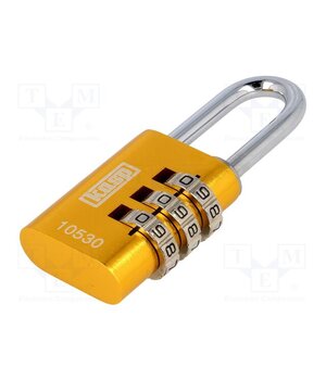 K10530YELD Padlock; shackle,combination code; aluminium; A: 32mm; B: 27mm NaB_1toW-FsqMCcA5gGBbdthgmi6bFs0zh9Ux8k94OI