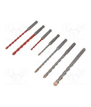 0000100007100 Drill set; for concrete; plastic box; F4 FORTE; concrete,wall 07wyjJyQoAOMhNOto7GYb2YQd4UEvR3cUotK3A7vt3U