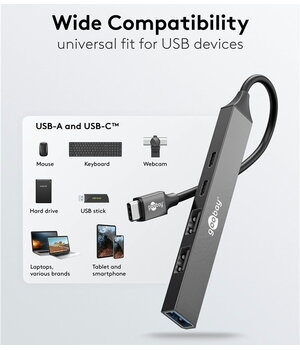 Datoru tīkla komutators - koncentrators USB 3.2 C-tips -> 3x USB A + 2x USB-C, 5 Gbit/s, 0,1 m

 AKOM24GB+4.jpg