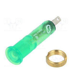 XVLA233 Indicator: LED; flat; green; 24VDC; Ø8mm; IP40; connectors; plastic LnPsxAUp-SN8-VJLSWIlNq_lgnLifFDGLYq682dWTQg