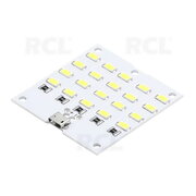 LED MODUĻIS 20x LED balts, 5V, mikro USB, 52x50x3,7mm

 PLDM005_20.jpg