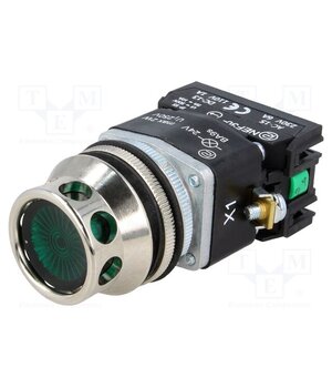 NEF30-KLZXY24V Switch: push-button; 30mm; Stabl.pos: 1; NC + NO; green; 24V; IP56 7NABLc_su_SA1NM0Qh-vFiXDTjyBZCz7TUTZ2hl2uOo