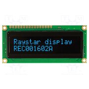 REC001602ABPP5N00100 Display: OLED; alphanumeric; 16x2; Dim: 80x36x10mm; blue; PIN: 16 3vmVXjsS2iMwuW_Aa6essjZcmyCbDjZ2NKIJkEoVbfs