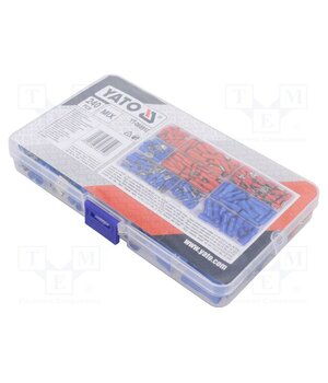 YT-068912 Kit: connectors; crimped; for cable; insulated; 240pcs. kPknpa_uaeXQmjk1w1M338o8FrmD5V4Qv9aXQEdt6DY