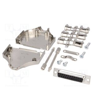 6355-0005-13 Connector: D-Sub; PIN: 25; plug; female; straight; soldering; black eK68rYQalTEvFDhhlU_gr4CjKtuno6tUzRrLDpc7EJo