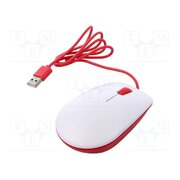 RPI-MOUSE (RED/WHITE) Accessories: optical mouse; optical mouse; USB A 8FJ2UCHJsFANzywTmHMjSOS2fPsSTB8P6hGNoQ21XDU