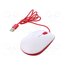 RPI-MOUSE (RED/WHITE) Accessories: optical mouse; optical mouse; USB A 8FJ2UCHJsFANzywTmHMjSOS2fPsSTB8P6hGNoQ21XDU