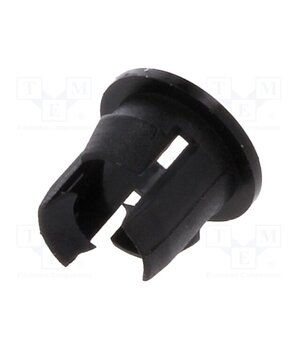 FIX-LED5-5 LED holder; 5mm; one-piece; black; UL94V-2; L: 6.9mm; polyamide s2KasYZaVq6yNNcV1Fb5c0urNbQcMLD4vwTlX9v3jL8