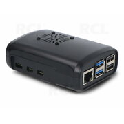 Raspberry Pi 5 korpusas su ventiliatoriumi ir radiatoriais, ABS, juodas IDEH28J.jpg