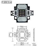 ŠVIESOS DIODAS LED UV Ultra Violet 27-32V 10W 380nm-385nm PLDG010U.png