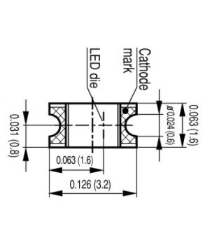 Светодиод SMD 1206, 700-1100мкд, 2.6-3.6В, 20мА, 120°, холодный белый PLDKS1206+1.jpg