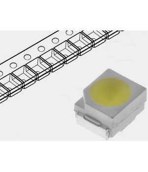 LED SMD 3.5x2.8mm, šaltai baltas, <2400mcd, 6000K, 20mA, 120° PLDKS3528X.jpg