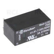 Relė SSR Ucntrl: 14÷32VDC, 3A, 12÷275VAC, 41.81, 1-phase, Finder, 41.81.7.024.8240  RLPF4181.jpg