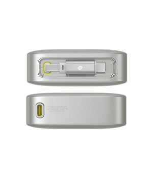 Ārējais akumulators Baseus OS Free2Pull, 10 000 mAh, 30 W PD, ar ievelkamu USB-C kabeli, pelēks BAP10BS+2.jpg