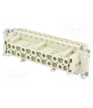 09330242711 Connector: HDC; contact insert; female; 16A; 500V; Han E®; PIN: 24 tBYTRg9fiCP1ewpRSSVyg3PubAcHHiOhQavQa3ylgO4