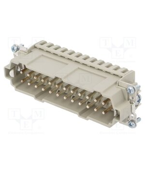 C146 10A024 400 1 Connector: HDC; contact insert; male; 16A; 500V; PIN: 24; 24+PE LA0rqm_3tIk6wfS5kQ8mvnwHxZuki1YZoKlbP9SY0vc
