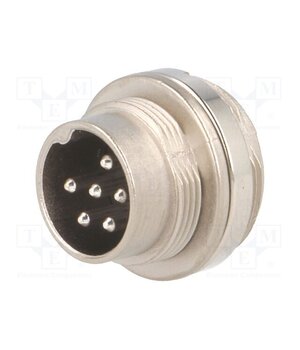 C09131W0061002U Connector: M16; socket; male; PIN: 6; 5A; 300V; C091D; soldering Qyr9e0n74F85Jyj5xF3BpNfnMc8D0G72qEcJMsT_L60
