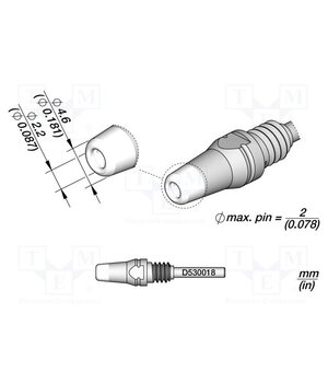 D530018 Tip: for desoldering irons; 4.6x2.2mm DGVFxkuBoBCqbflV4VphcTf5gxMX3wZ4Y6Ag42dSZrY