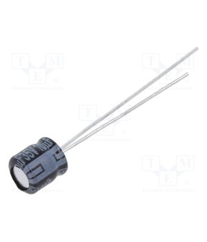 ECEA1VKS100 Capacitor: electrolytic; THT; 10uF; 35VDC; Ø5x5mm; Pitch: 2mm; ±20% 5UyGV4fPEu6VM7QGN36XRiZ4ln1yOtnClHqGOzgbAME