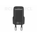 MAITINIMO ŠALTINIS - ĮKROVIKLIS USB-C PD (20W) NANO 5V/3A;9V/2.22A;12V/1.67A, juodas