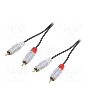 52335 Cable; RCA plug x2,both sides; 0.5m; Plating: gold-plated; black 0urf7E1Hebo8mHYxln0lp6TQtKChK8EJ64afaDCJm7s