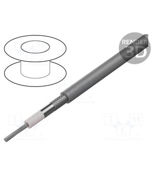 9907.00152 Wire: coaxial; 1x20AWG; stranded; Cu; PVC; grey; 152m; Øcable: 4.7mm LqzyfXn7kT_WvNJzv2aJkDski1FuXaELtjB-Bq5qNhY
