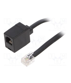 68261 Cable: telephone; RJ12 socket,RJ12 plug; 10m; black j2rCPAQgMtNlZaltVwMqQg1DFle6sXjzXkPIGy58jrw