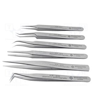 5-050-AES Tweezers-set; for precision works; 6pcs. bWMqYI9djVWi2l6Nf-iXxRJ5utufy2nFdeVjHIoM3LQ