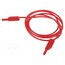 240-IEC-100R Test lead; 10A; banana plug 2mm,both sides; Urated: 600V; Len: 1m YncITukxQyTmYGbuEZBYG8W74nwWamxInEloiZPsdDg