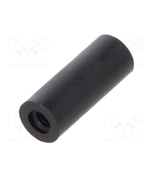 181RDX10 Spacer sleeve; cylindrical; polyamide; M2; L: 10mm; Øout: 4mm; black aTKt715wGkIYZZCWuRY-Ir_b423x3-CNXpEqOQbpDuM