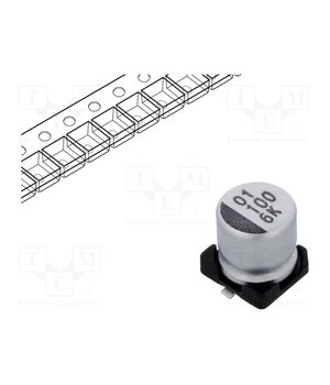 CK0J107M05005VR Capacitor: electrolytic; SMD; 100uF; 6.3VDC; Ø5x5.3mm; ±20%; 2000h 7hiWR3XnZx0u1ZynTcGIAw8seJ_w7s8g0Z1jUhhASF0