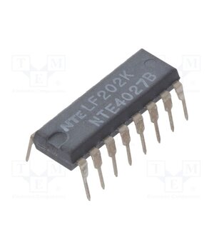 NTE4027B IC: digital; JK flip-flop; Ch: 2; IN: 4; CMOS; THT; DIP16; 120uA; OUT: 2 pztBU8091kru4-JYS_1vtdrEHJQKzKkmrGuwKtDMIqg