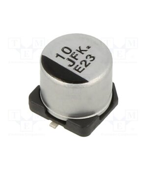 EEEFK1J100V Capacitor: electrolytic; low ESR; SMD; 10uF; 63VDC; Ø6.3x6.1mm 2GSpty7yG4HEVHqMMe22j7dexh9wWsN10Mmzjb_wV2o