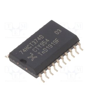 74HCT374D,653 IC: digital; D flip-flop; Ch: 8; CMOS,TTL; SMD; SO20; reel,tape; HCT v0tBmFqc79Y-oKos6Gz5FFSLmpckwxoxlPDczq2EzF4