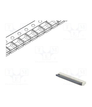 DS1020-11-40VBT1-R Connector: FFC/FPC; tinned; SMT; 500mA; 50V; PIN: 40; 500um; ZIF; 30mΩ UA6UddGexv2mnXC601t7dijCsbB8YW1GqoLRdrVifho