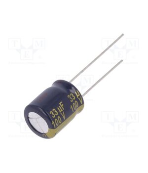 EEUFC2A330 Capacitor: electrolytic; low ESR; THT; 33uF; 100VDC; Ø10x12.5mm zyagJy9Y-gx4RZAfxhhisMDIBZuAVDGN8oZ7ynkCBpA