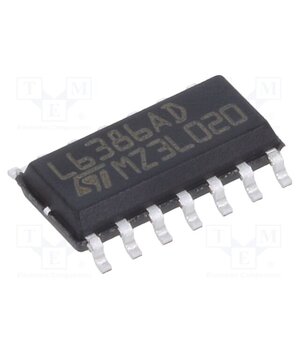 L6386AD IC: driver; push-pull; SO14; 400mA; 580V; Ch: 2; 400kHz; Usup: 17V b0w0hTQXi2Mv4TqshnvK2P2rfzNdpGjolwe1G31shyo