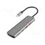 UA0414 Hub USB; USB A socket x2,USB C socket x6,USB C plug; grey; 0.2m fjFG9BGdCp_oMPzYs6DyH0aGI6zmKisRwx0i7D3YTCs