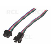 CONNECTOR JST 4pin, male+female, set, 100mm