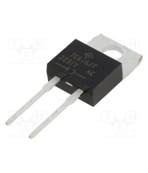 FES16JT-E3/45 Diode: rectifying; THT; 600V; 16A; tube; Ifsm: 250A; TO220AC; 50ns p5dP2ZffS62JI88_Q-2KFcl0VWj8C2KeZExNzMGUlxY