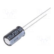 EEUFR1E101 Capacitor: electrolytic; low ESR; THT; 100uF; 25VDC; Ø6.3x11.2mm UG4HQX6ns8_FXf0p7TbVBq_8-tWMCiNR0jpPqmC6Tro