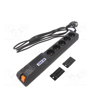 ACAR 504W 3M Plug socket strip: protective; Sockets: 5; 250VAC; 10A; black CgNS_OY8Oz-goEC4IHZWusVLH7x1iHnTntBS0VaGn4U