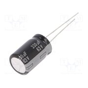 EEUEB1J331 Capacitor: electrolytic; THT; 330uF; 63VDC; Ø12.5x20mm; Pitch: 5mm 9slVklFebOI_4Ak_tNEerVxxM1Is6Kg1_IyT3dTgcSM