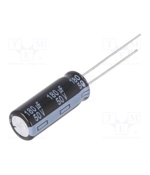 EEUFR1H181L Capacitor: electrolytic; low ESR; THT; 180uF; 50VDC; Ø8x20mm; ±20% IQlWTmrYcRYFIu-5uusqGmswwGFQViYwl41z1xerlVQ