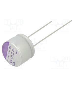 100SXE15MX Capacitor: polymer; 15uF; 100VDC; THT; ±20%; Body dim: Ø10x8mm; 60mΩ RdSaXLp_sW0QQCLwHw8s1FsJEEuAOB2NDV0rxPFujJs